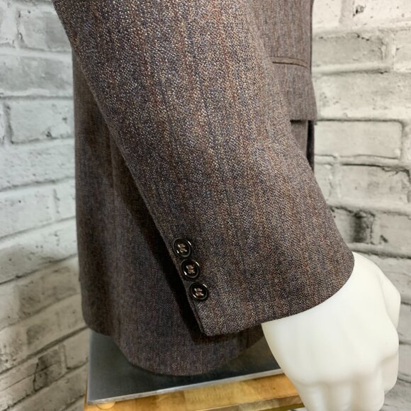Vintage Union Made Wool Two Button Single Vent Lined Blazer Sport Coat - Picture 4 of 15